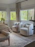 Ashlie Bouclé Swivel Barrel Chair